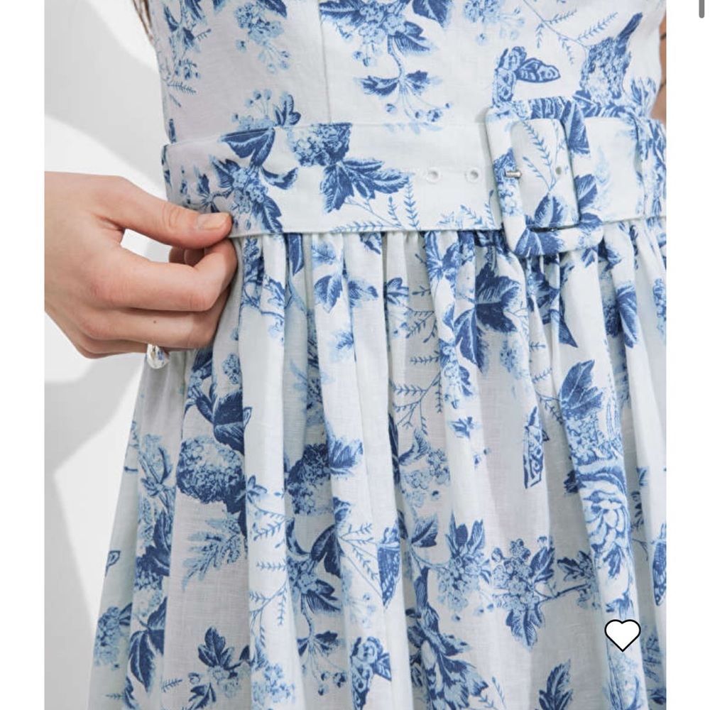 & Other Stories Blue and White Floral Midi Dress - Picture 3 of 7